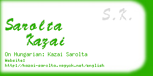 sarolta kazai business card